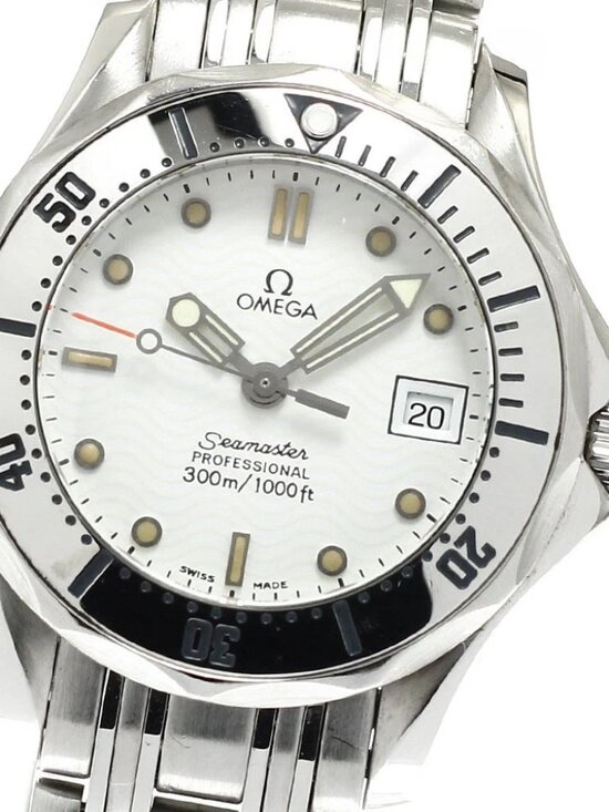 OMEGA Seamaster300 2582.20 Date white Dial Quartz Ladies Watch_917268 main image 8